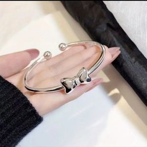 Silver Designer Look Bow Cuff Bracelet NEW Silver Luxury Jewelry